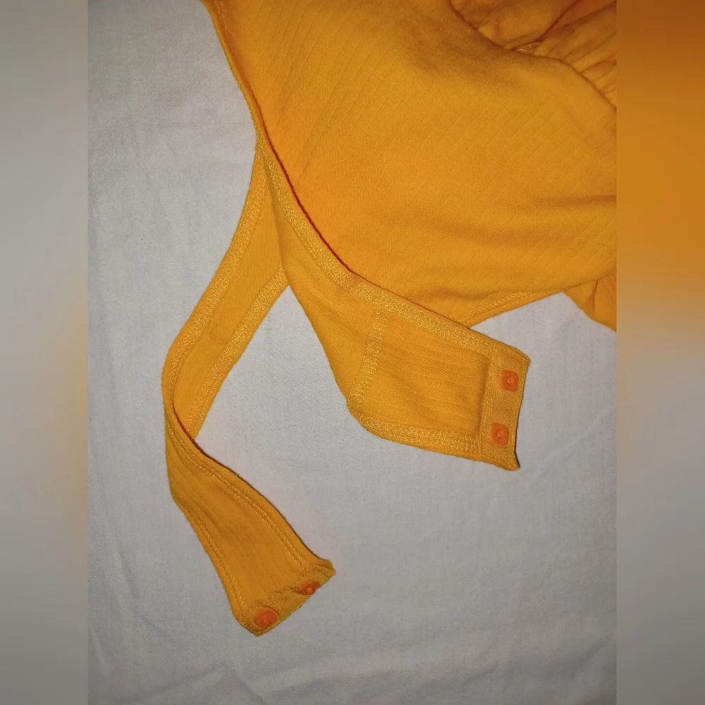 Free People Marissa Tangerine Yellow Bodysuit Tank Top - Picture 4 of 6